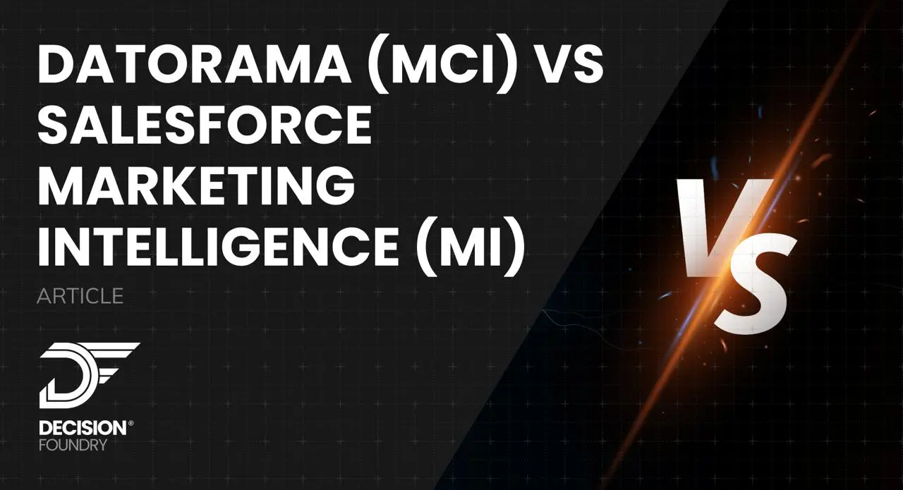 Datorama (MCI) vs Salesforce Marketing Intelligence (MI)