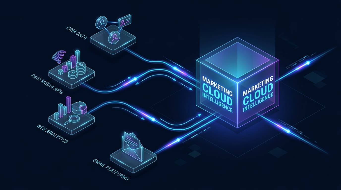 End-to-end data pipeline: from SFMC sources through MCI harmonization to automated reporting