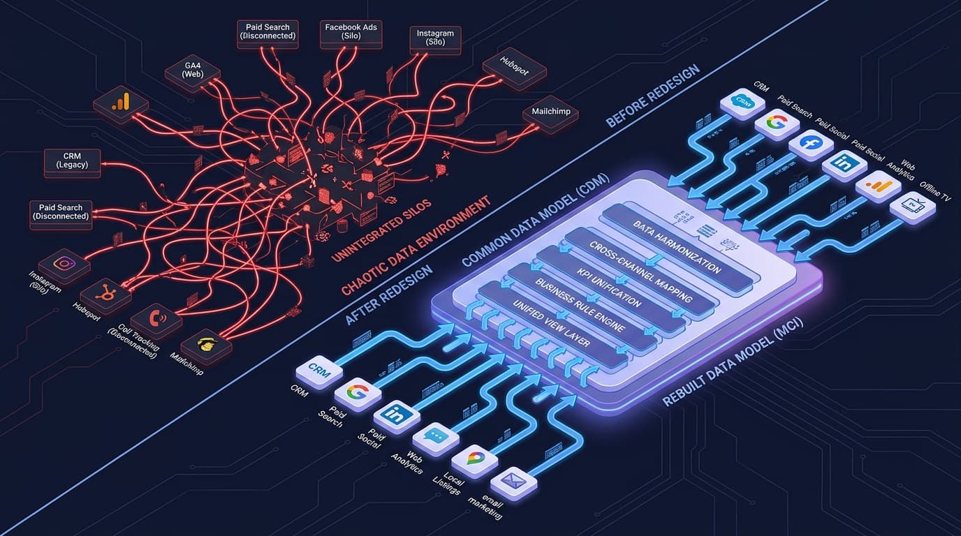 Re-architected data pipeline: 12 sources re-mapped to a clean common data model, eliminating redundant fusions and restoring data integrity