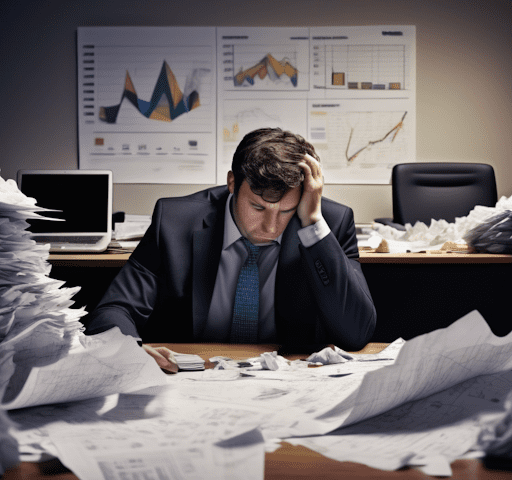 An office with a dashboard displayed above the workers