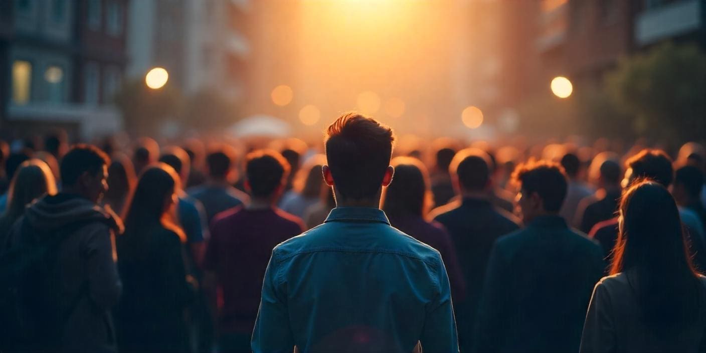 A person standing out in a crowd highlighting tableau training
