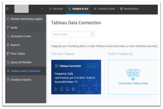 Tableau Datorama Connection