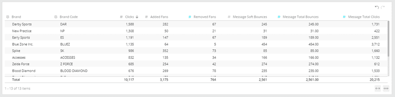 Custom Classification Activity & Brand Pivot 