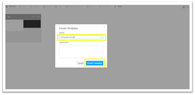 Datorama Dashboard Create Template