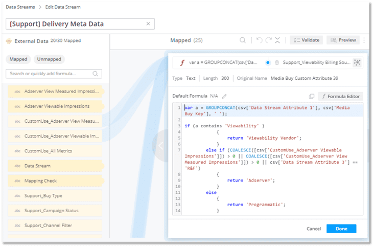 Window Function Data Stream