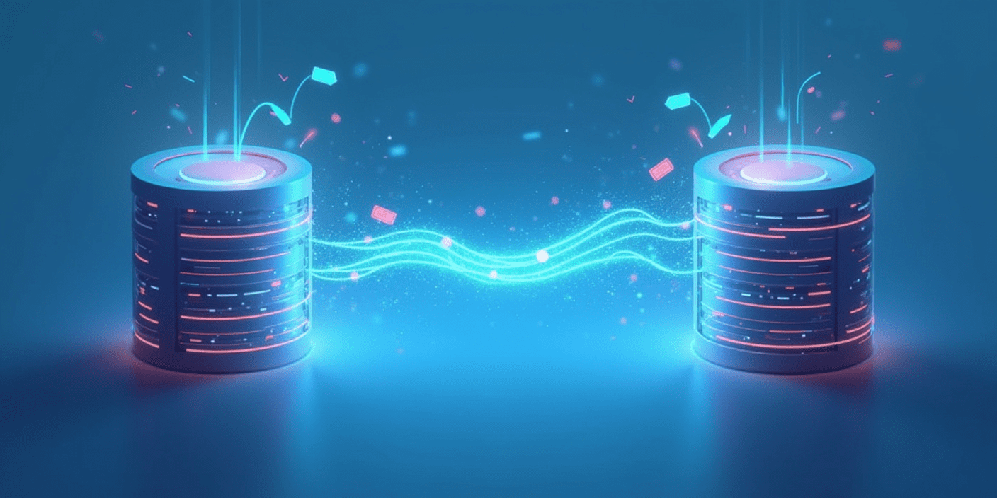 Two databases sharing data