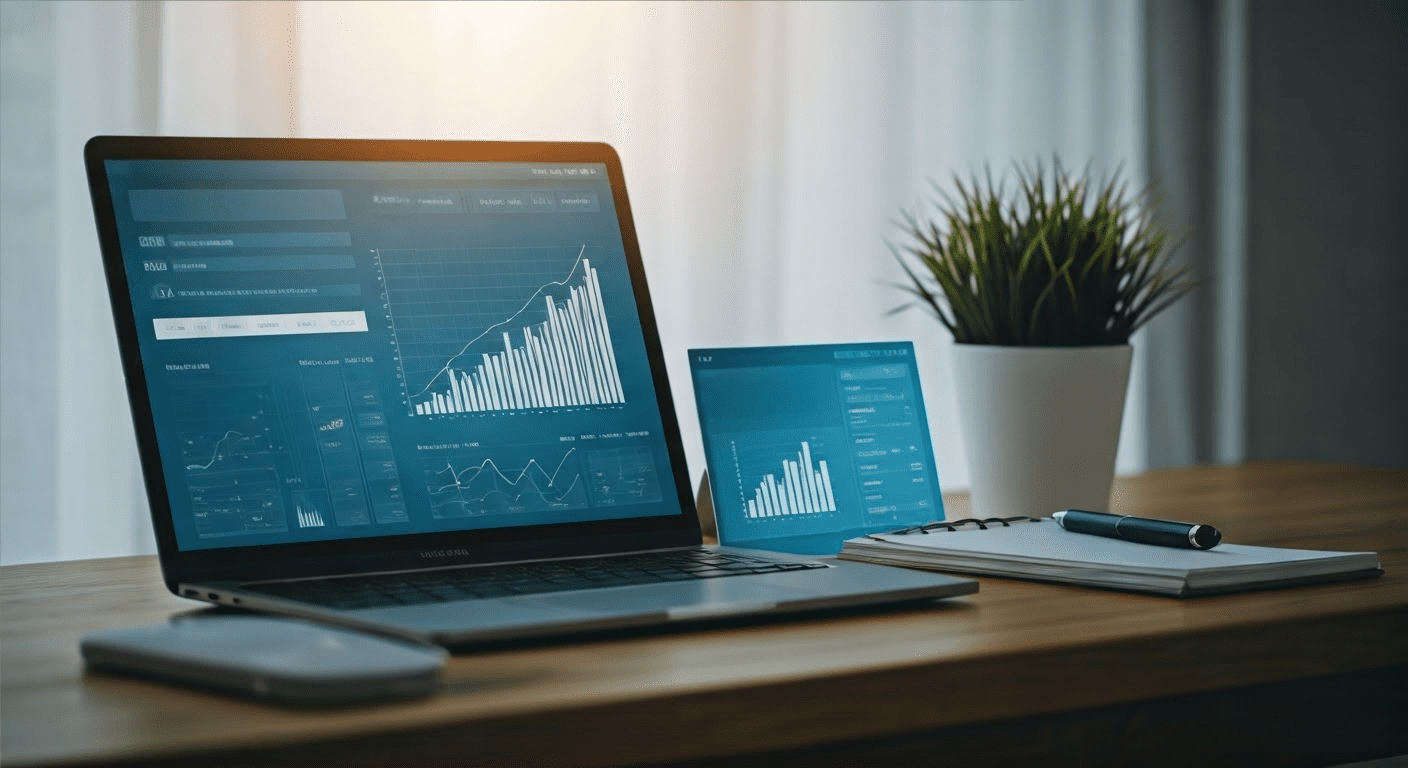 Sales tools on a modern office desk