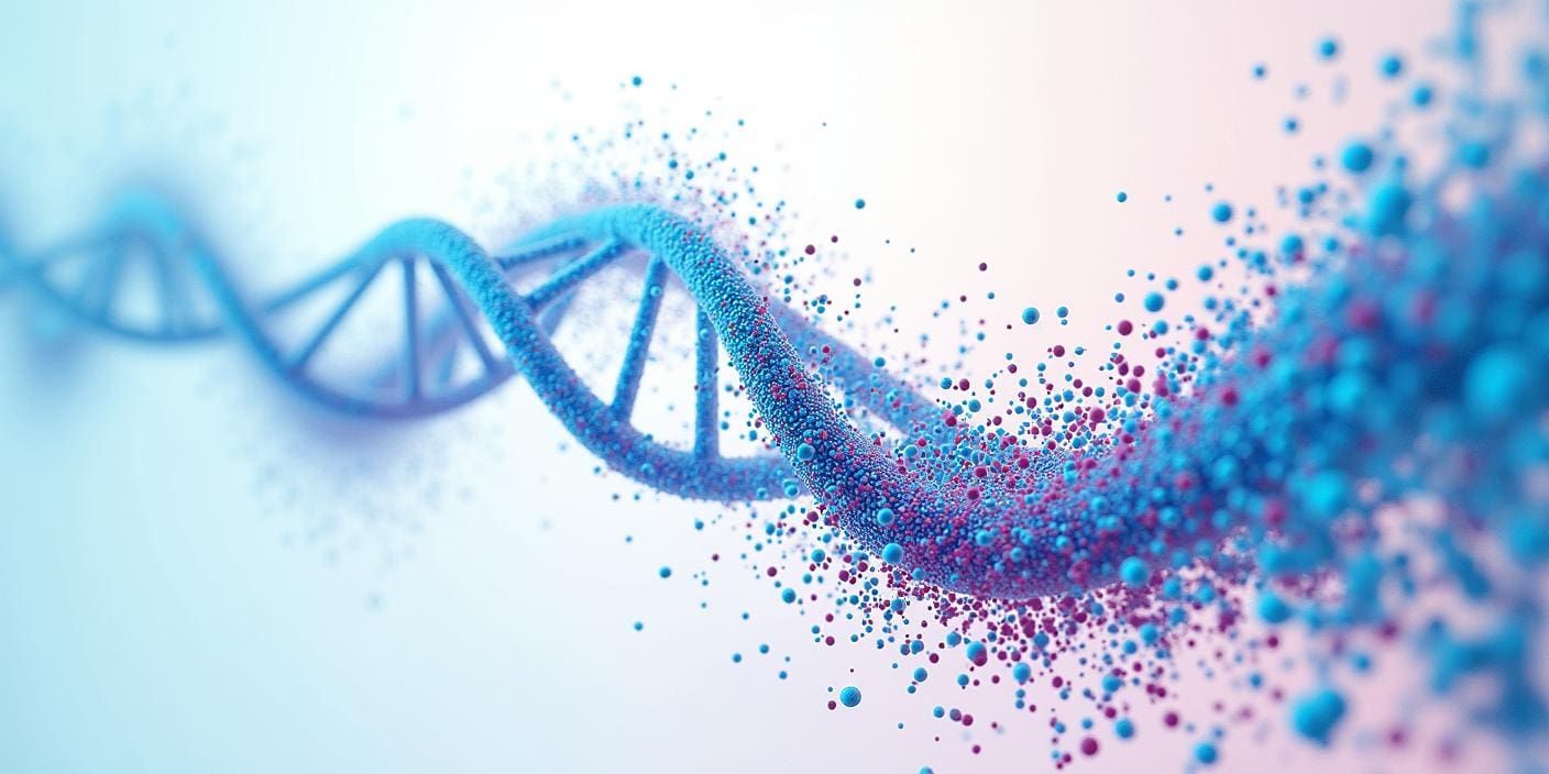 Digital artwork of the human genome