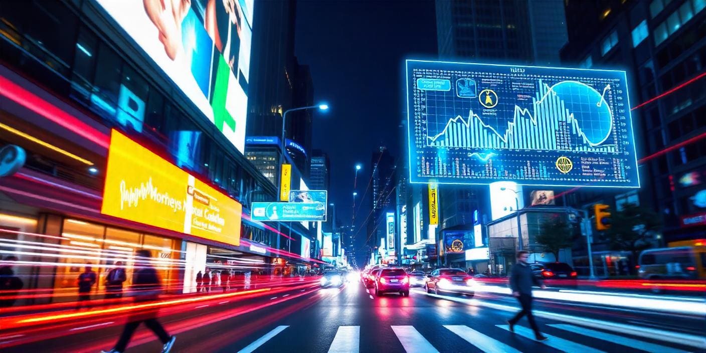 Marketing data visualized in a city