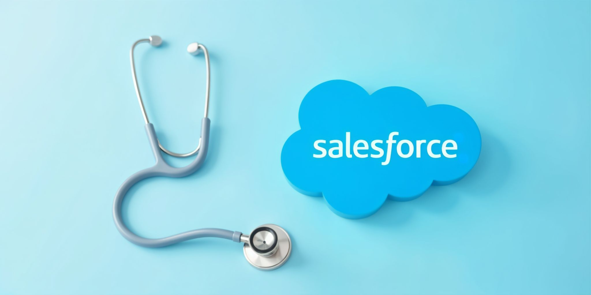Salesforce logo with stethoscope