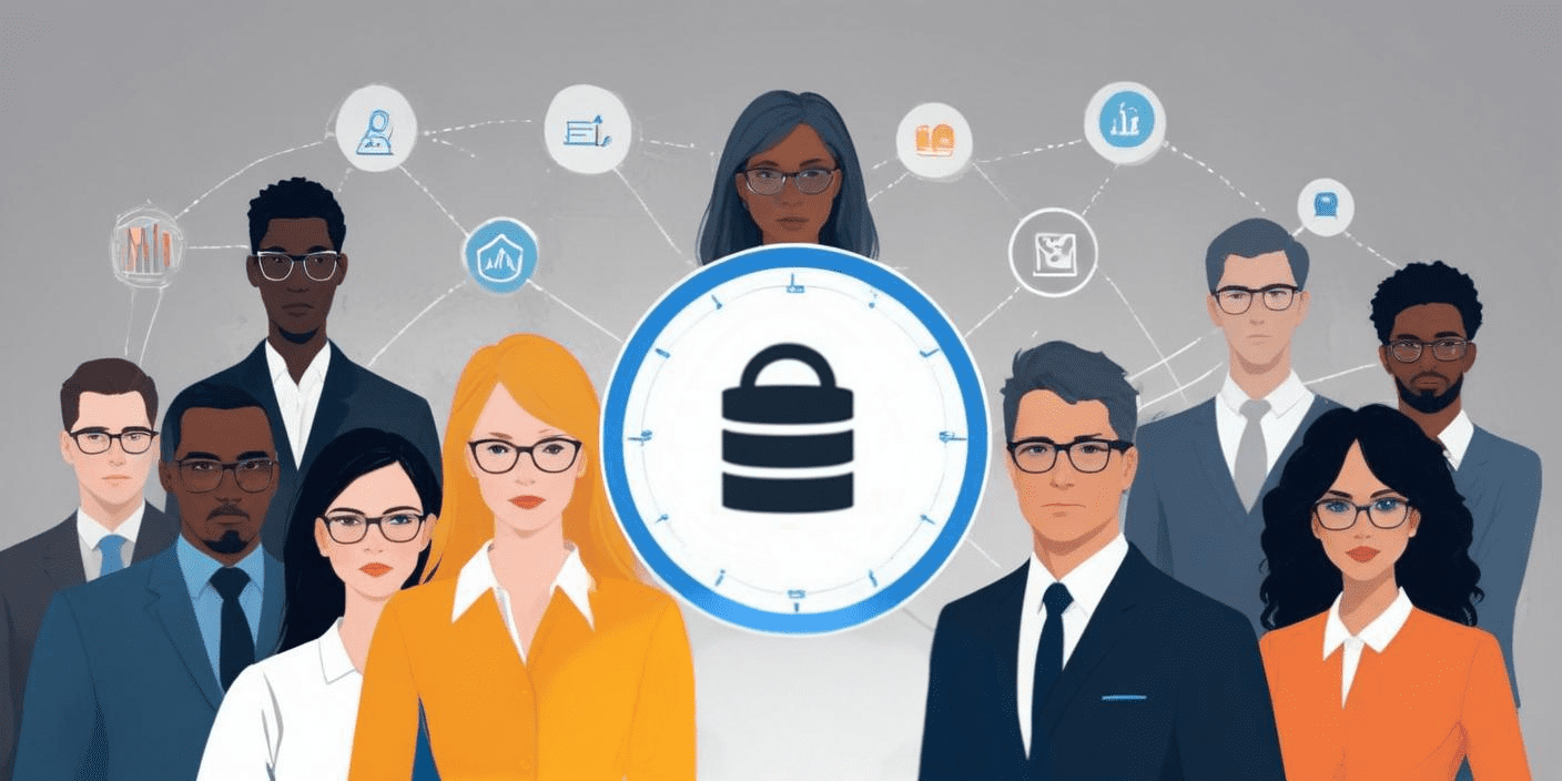 Illustration of all data management parties