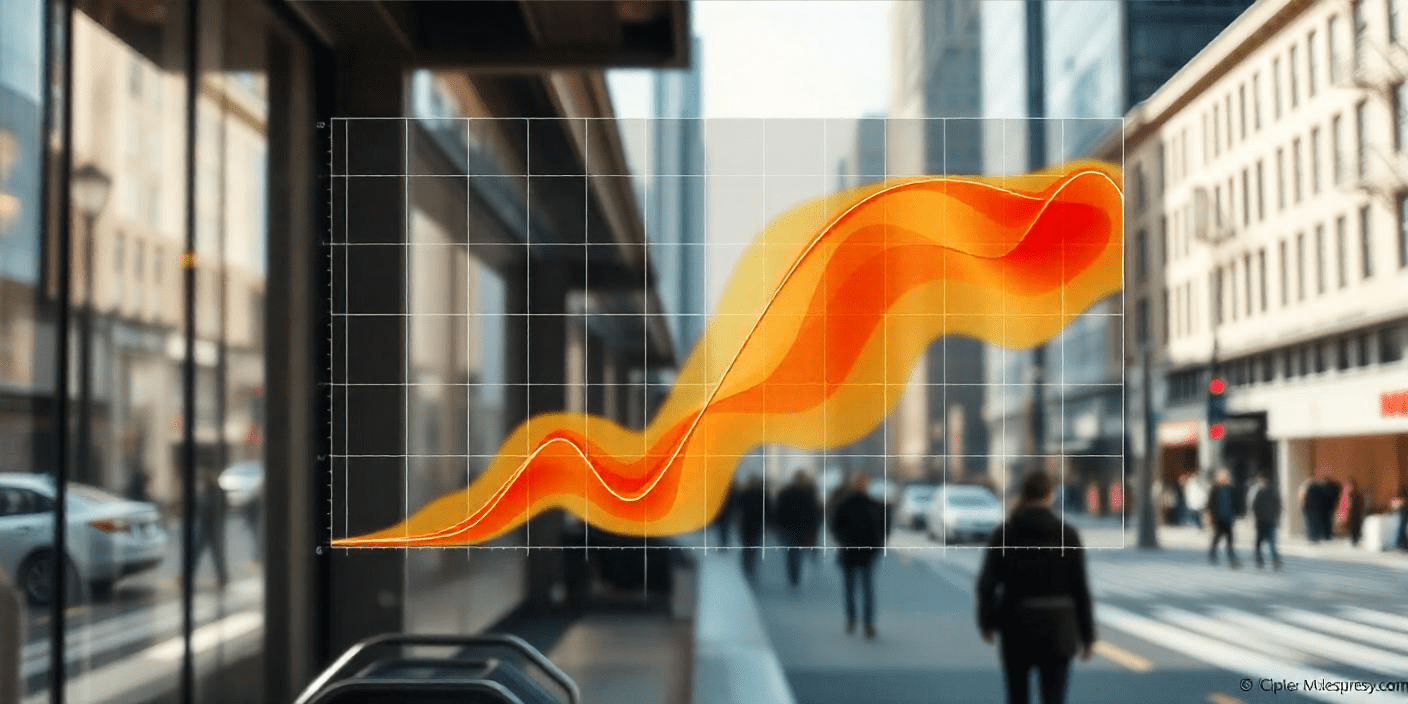 A heat map chart showing customer behavior