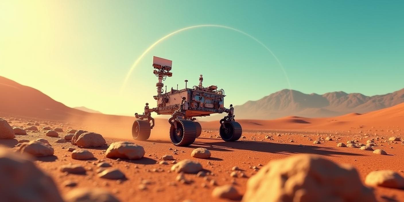 Rover exploring a planet