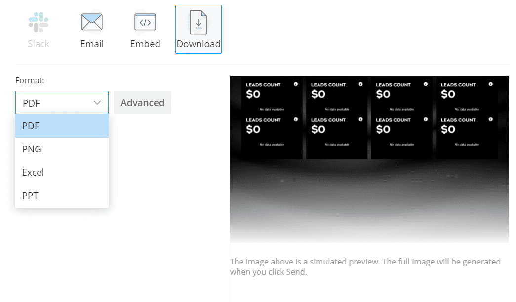 datorama basic export features
