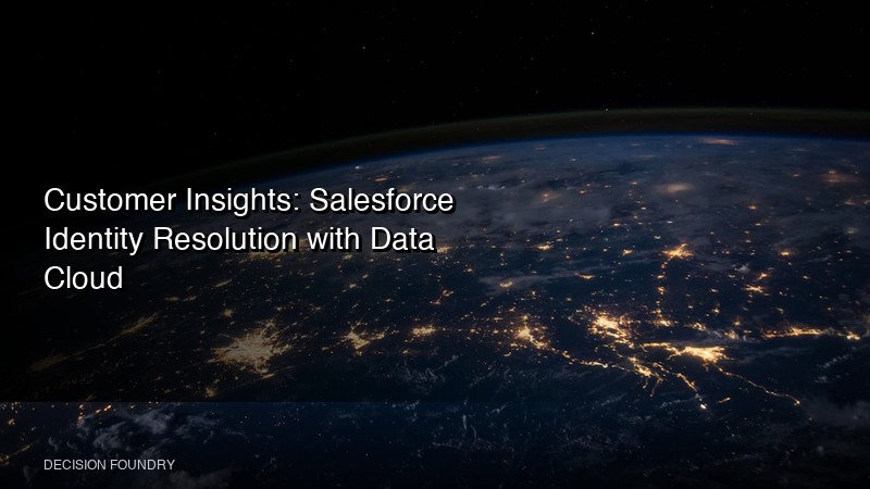 Customer Insights: Salesforce Identity Resolution with Data Cloud