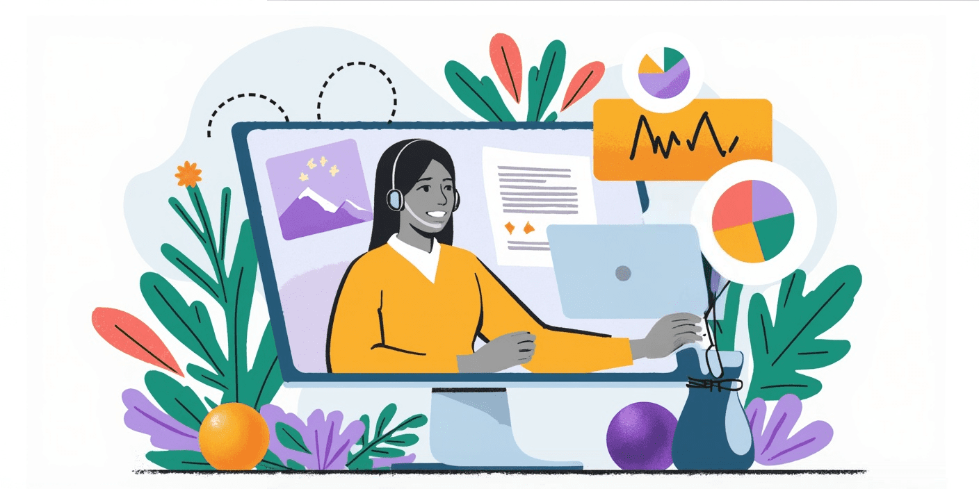 Customer support agent helping someone