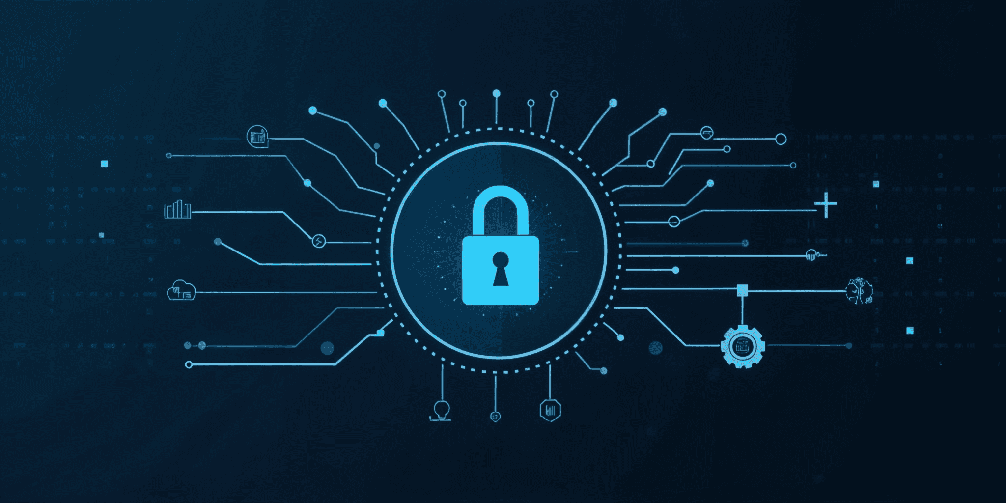 Visual representation of data security and privacy concepts