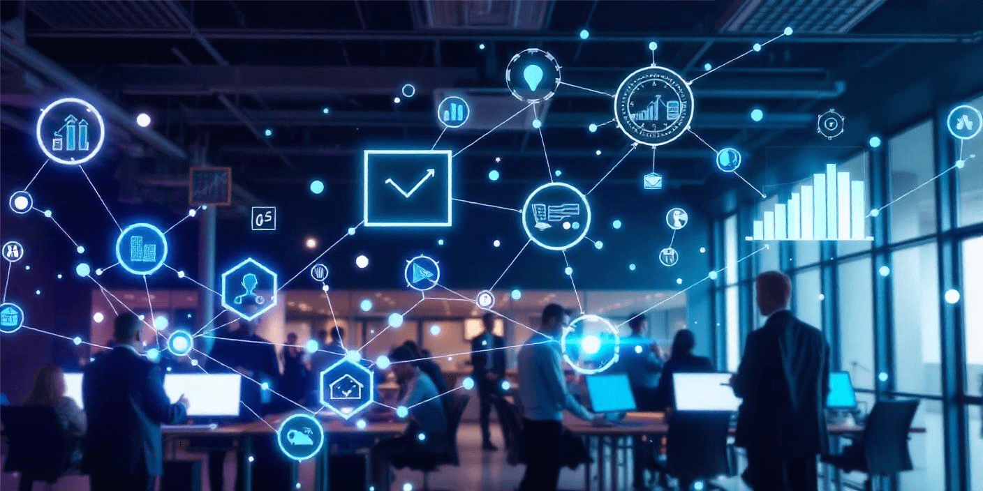 Marketing and sales connected in an office
